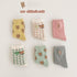 Embroidered letters baby bear socks color matching socks (three pairs)